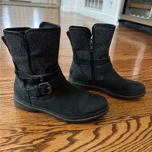 UGG Black and Gray Women's Combat Boots